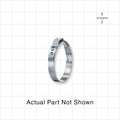 Oetiker Stepless Ear Clamp,  Non-Washed, 100/Bag - 7 mm x 0.6 mm Band; 1.354 inch Closed - 1.48 inch Open Range (34.4 mm - 37.6 mm) - 16704963