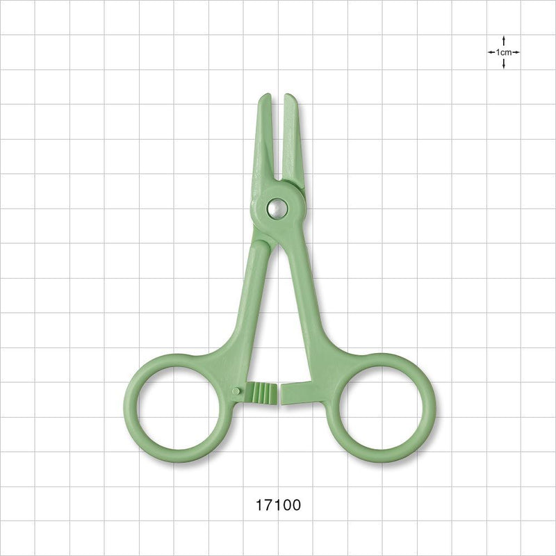 Single-Use Locking Forceps, Green - 4 inch (102 mm) - 17100