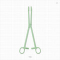 Single-Use Locking Forceps, Round Tips, Green - 9.5 inch (241 mm) - 17103