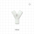 Y Connector, Tubing Ports, Natural - 3/8 inch ID (0.375 inch, 9.53 mm); 1/4 inch Thru Hole (0.25 inch, 6.35 mm) - 17512