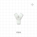 Y Connector, Tubing Ports, Natural - 5/16 inch ID (0.312 inch, 7.92 mm); 3/16 inch Thru Hole (0.188 inch, 4.76 mm) - 17515