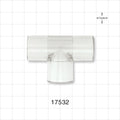T Connector - 11/16 inch ID (0.687 inch, 17.45 mm);1/2 inch Thru Hole (0.5 inch, 12.7 mm) - 17532