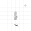 Female Luer Cap, Non-Vented w/Internal Pin, White -  - 17542