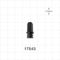Female Luer Cap, Non-Vented w/Internal Pin, Black -  - 17543