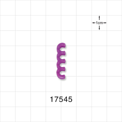 4-Channel Multi-Cavity Clip, Purple - 0.152 inch Channel (3.86 mm) - 17545