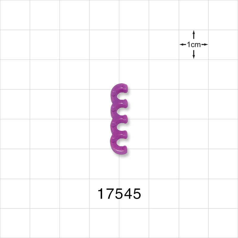 4-Channel Multi-Cavity Clip, Purple - 0.152 inch Channel (3.86 mm) - 17545