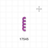 4-Channel Multi-Cavity Clip, Purple - 0.152 inch Channel (3.86 mm) - 17545