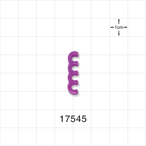 4-Channel Multi-Cavity Clip, Purple - 0.152 inch Channel (3.86 mm) - 17545