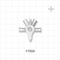 RondelO™ 4-Way Stopcock Manifold with 4 Female Luer Locks, Tubing Ports - Fits 0.118 ID x 0.161 inch OD Tubing (3 mm x 4.1 mm); 29 PSI - 17559