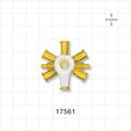 RondelO™ 6-Way Stopcock Manifold with 6 Female Luer Locks, Tubing Ports, Yellow - Fits 0.118 ID x 0.161 inch OD Tubing (3 mm x 4.1 mm); 29 PSI - 17561