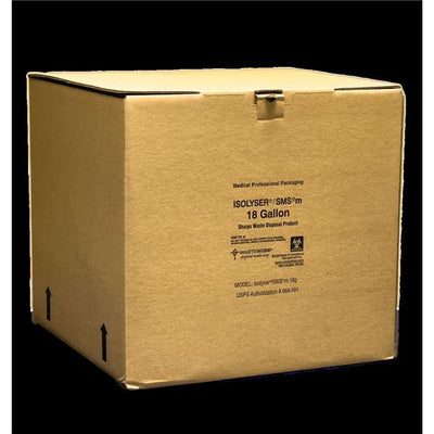 WCM, Inc -Sharps Mailer Box 18gal Brown 20x21x21" Corrugated Cardboard For 18gal Containers Non-Sterile Each 18MSB