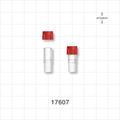 Injection Site Bag Port, Tubing Port, Red - 0.213 inch ID / 0.272 inch OD (5.4 mm / 6.9 mm) - 17607