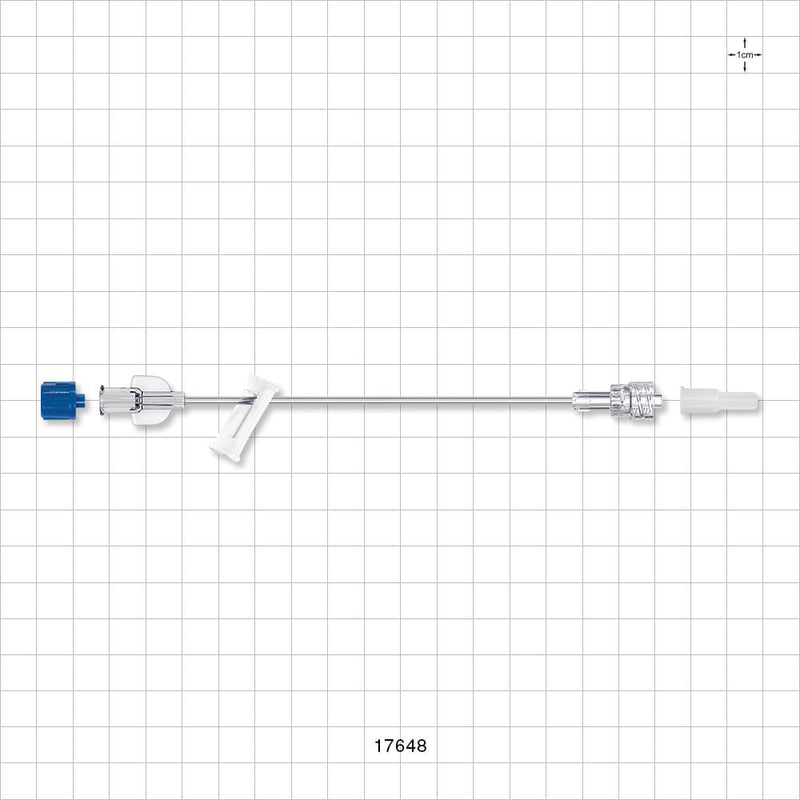 Extension Line, Female Luer Lock to Male Luer with Spin Lock, Slide Clamp and Non-Vented Caps - 0.047 inch ID x 0.088 inch OD (1.2 mm x 2.2 mm); 6 inch (152.4 mm) - 17648