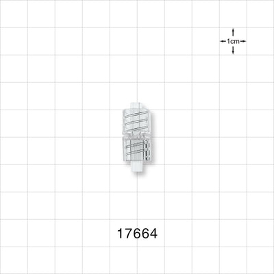 Male Luer Lock to Male Luer Lock w/Spin Lock, Clear -  - 17664