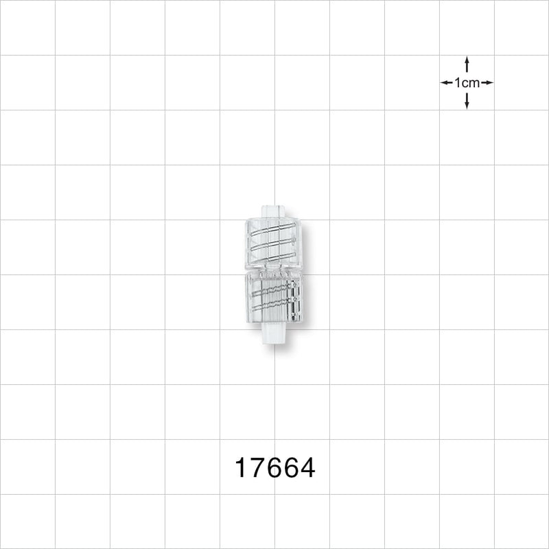 Male Luer Lock to Male Luer Lock w/Spin Lock, Clear -  - 17664