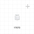 Male Luer Cap, Non-Vented, White -  - 17670