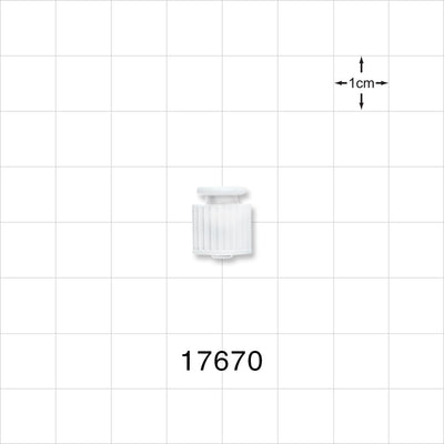 Male Luer Cap, Non-Vented, White -  - 17670