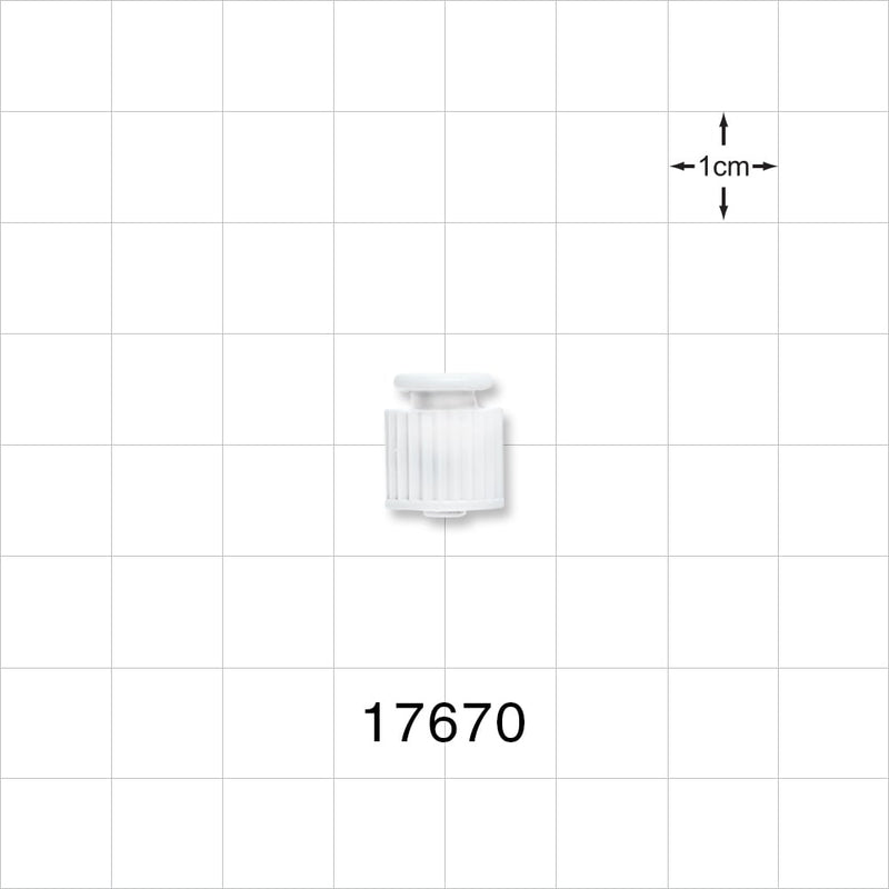 Male Luer Cap, Non-Vented, White -  - 17670