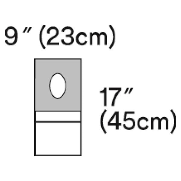 3M Medical Products Steri-Drape 18x9-1/4" Sterile Minor Procedure Drape Fenestrated - 1072