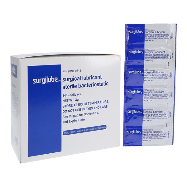 HR Pharmaceuticals Inc Surgilube Lubricating Jelly 3gm Foil Packet 144/Box, 12 BX/CA - 281020543