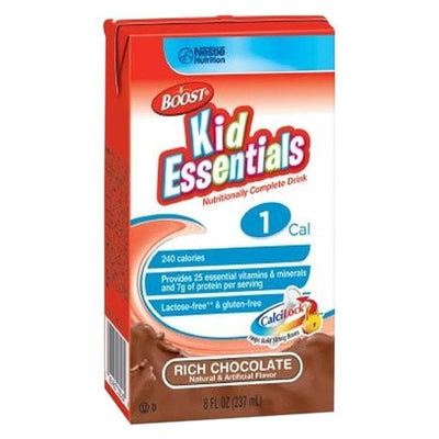 Nestle Healthcare Nutrition Boost Kid Essentials Pediatric Nutritional Drink Lactose Free & Gluten Free Rich Chocolate 8oz Carton 27/Case - 3352000