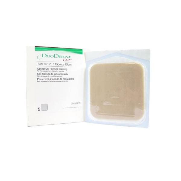 Convatec US DuoDerm CGF Hdrcld Wound Dressing Dressing 4x5 Strl Rctngl Adhs Adhr Flsh Abs LF  - 187973