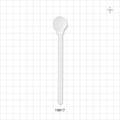 Lollipop Swab, White Handle, White Foam Tip - 5 inch (127 mm); 0.83 inch Head (21 mm) - 19817