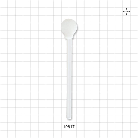 Lollipop Swab, White Handle, White Foam Tip - 5 inch (127 mm); 0.83 inch Head (21 mm) - 19817