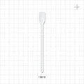 5" White Rectangular Foam Tip, White Handle - 5 inch (127 mm); 0.47 inch Head (12 mm) - 19818