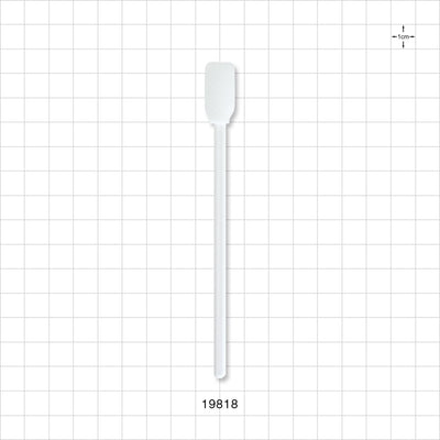 5" White Rectangular Foam Tip, White Handle - 5 inch (127 mm); 0.47 inch Head (12 mm) - 19818