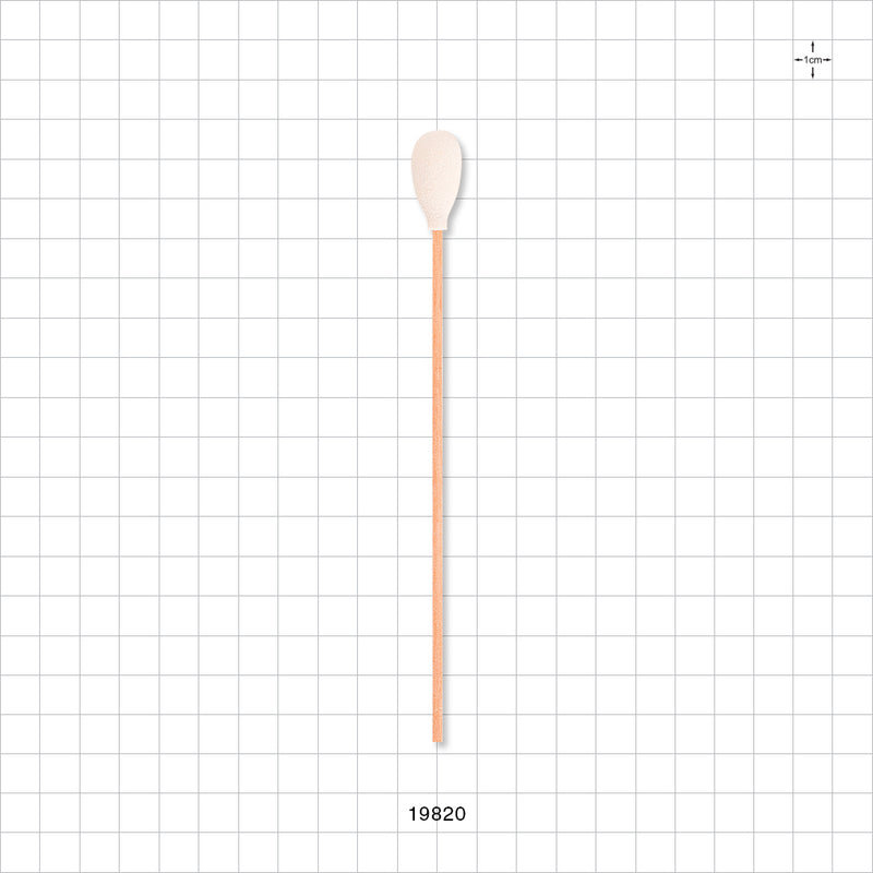 Large Foam Tip Swab with Wood Handle; 50/Bag - 6 inch (152.4 mm); 0.47 inch Head (12 mm) - 19820