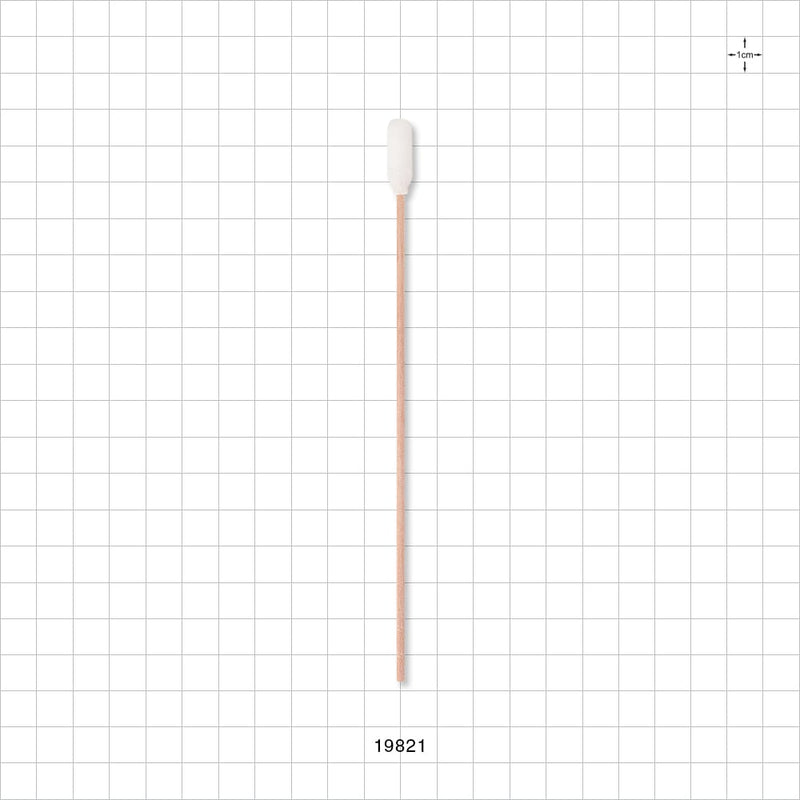 Foam Tip Swab with Wood Handle; 50/Bag - 6 inch (152.4 mm); 0.27 inch Head (7 mm) - 19821
