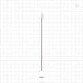 Tightly Wound Round Tip Swab with Wood Handle - 6 inch (152 mm) - 19847
