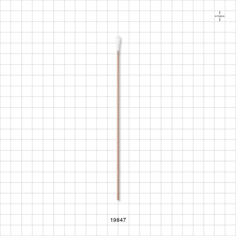 Tightly Wound Round Tip Swab with Wood Handle - 6 inch (152 mm) - 19847
