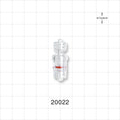 Male Luer Lock to Rotating Male Luer Lock, Clear -  - 20022