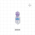 Male Luer Lock to High Pressure Rotating Male Luer Lock, Clear - 1200 psi - 20034