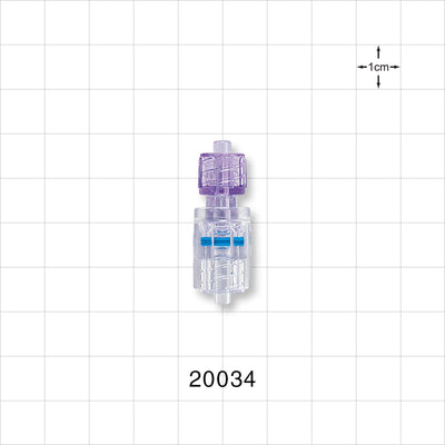 Male Luer Lock to High Pressure Rotating Male Luer Lock, Clear - 1200 psi - 20034