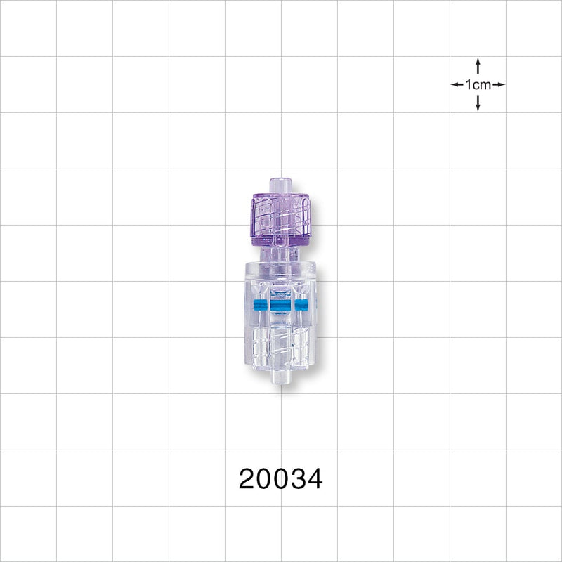 Male Luer Lock to High Pressure Rotating Male Luer Lock, Clear - 1200 psi - 20034