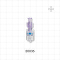 Female Luer Lock, Rotating Male Luer Lock, Clear - 1200 psi - 20035