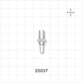 Male Luer Slip, Tubing Port, Clear - 0.157 inch - 0.149 inch ID/0.248 inch OD (3.99 mm - 3.78 mm/6.3 mm) - 20037