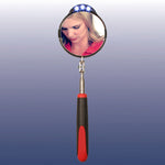 North Coast Round Telescopic Mirror with LED Lights