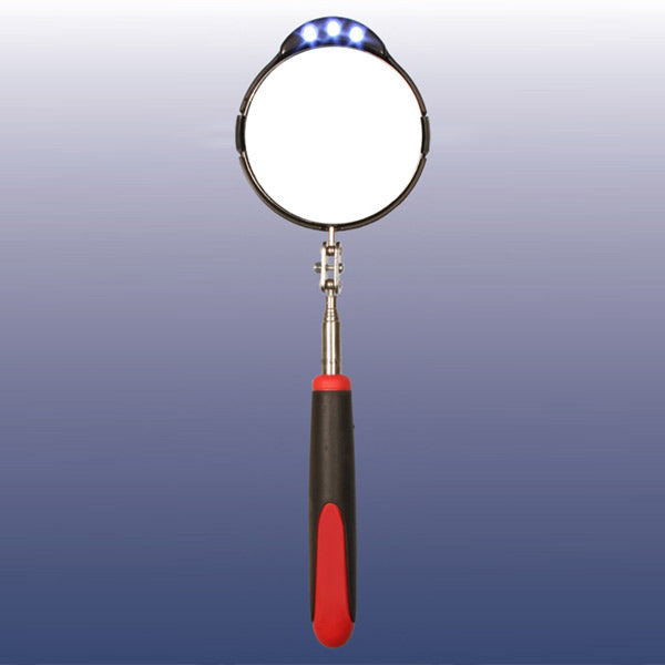 North Coast Round Telescopic Mirror with LED Lights