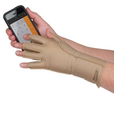 North Coast Norco® Heavy Compression Gloves Open Finger, Over the Wrist - Singles (MP Circumference) Less than 7" (Less than18cm)