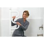 Bathtub Security Pole and Curve Grab Bar