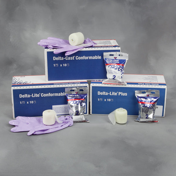 North Coast Delta-Cast® Conformable Fiberglass-Free Casting Tape- Close Out ( 3" x 4 yds. (7.6cm x 3.7m) ( Color - White ) ( Pack - 10 Rolls )