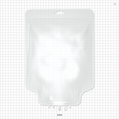 Aramus™ 2D Bag Chamber, 3 Ports, Non-Sterile - 2 Liter; 2 Ports Fit 1/4 inch ID Tubing (0.25 inch, 6.35 mm); 1 Port Fits 1/8 inch ID Tubing (0.125 inch, 3.18 mm) - 20506
