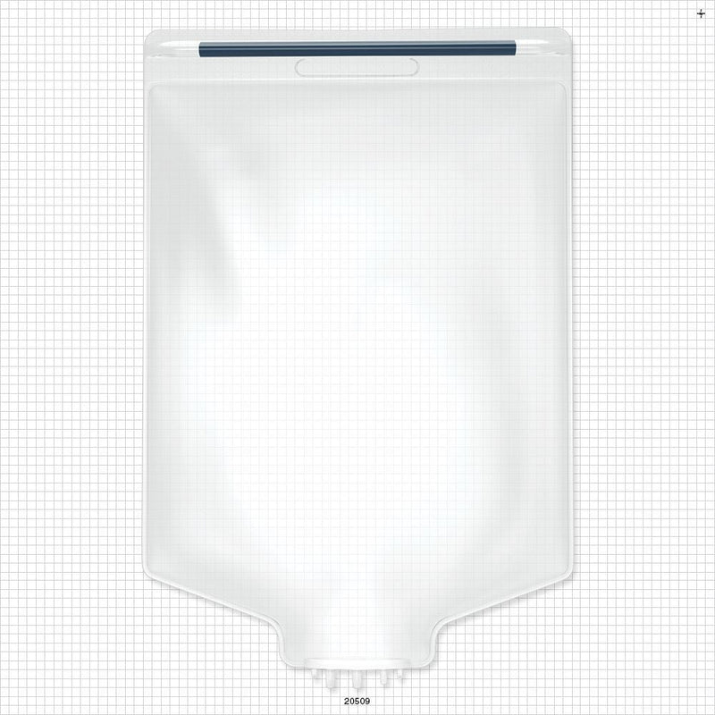 Aramus™ 2D Bag Chamber, 3 Ports, Non-Sterile - 20 Liter; 2 Ports Fit 3/8 inch ID Tubing (0.375 inch, 9.53 mm); 1 Port Fits 1/4 inch ID Tubing (0.25 inch, 6.35 mm) - 20509