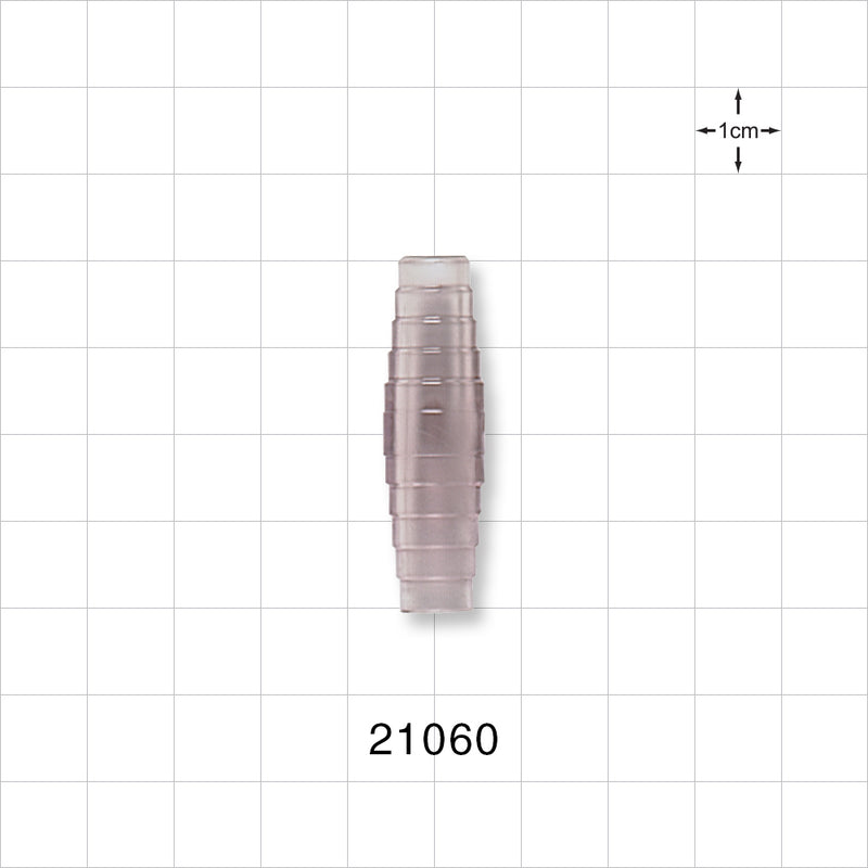 Straight Connector, Stepped, Natural - 0.33 inch - 0.46 inch OD; 0.33 inch - 0.46 inch OD - 21060