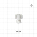 Female Vented Cap - Fits 0.268 inch (6.8 mm) Male Connector, White - 21064