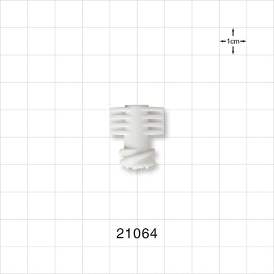 Female Vented Cap - Fits 0.268 inch (6.8 mm) Male Connector, White - 21064